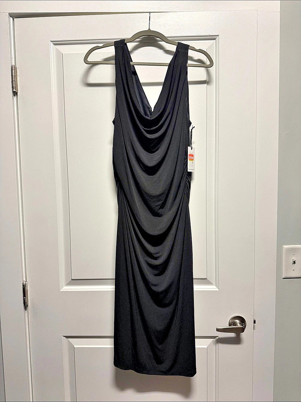 Black Draped Dress New- never worn